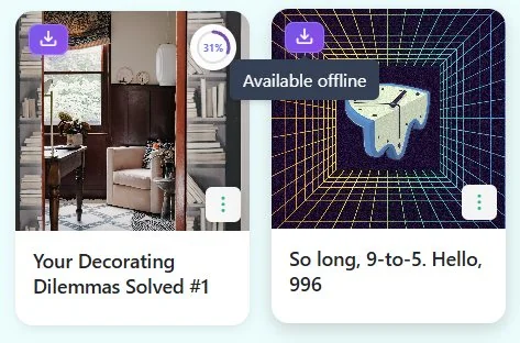 Clean, distraction-free reading mode interface on a tablet